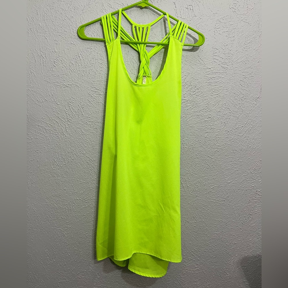 Large Bright Lime Green Sleeveless top